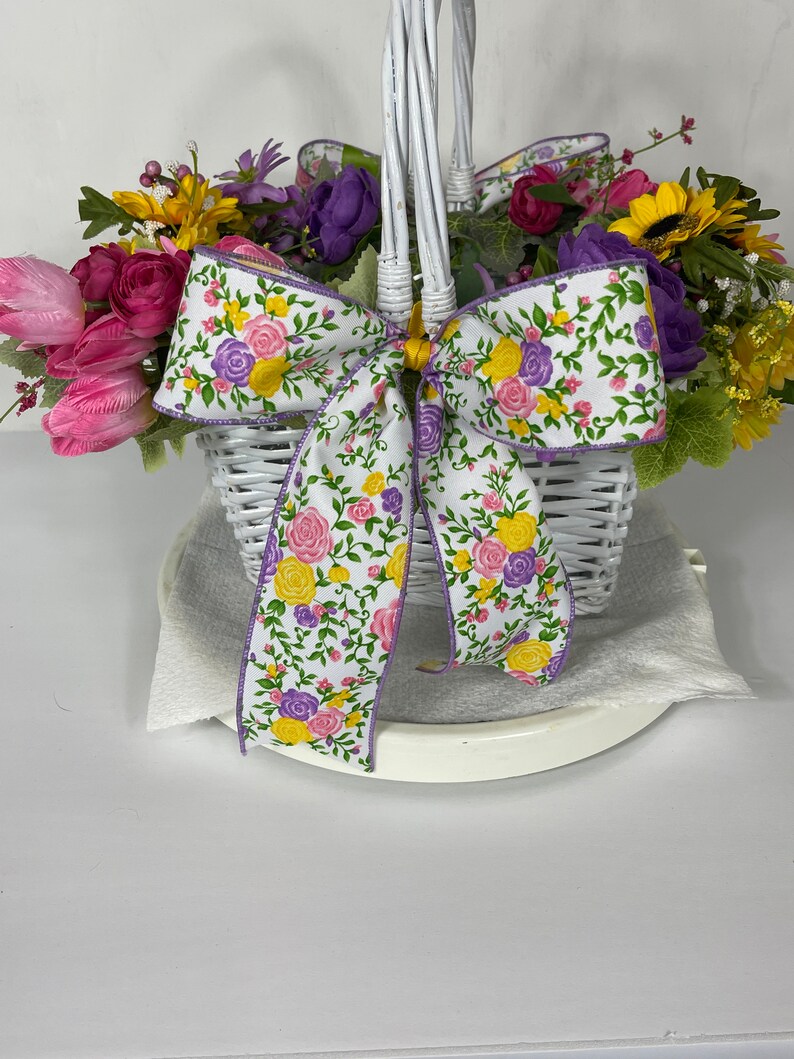 Multicolor - Floral Printed Handcrafted Basket / Valet Tray (6 x 6 in) 35
