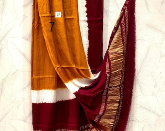 Czysta jedwabna dupatta 3D, naturalnie barwiona, z tkaniny pallu, w stylu boho, przyjazna dla skóry