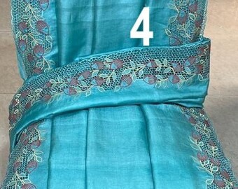 Beautiful Cut Work On Pure Tussar Silk Saree, Silk Mark Certified, Running BP, Silk Sarees for Women