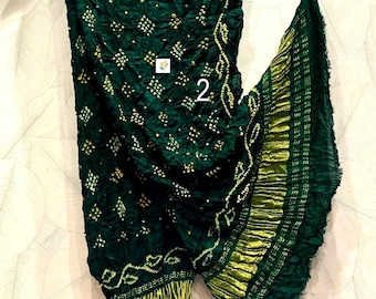Projektant czystego modalnego jedwabiu Bandhani Dupatta, Lagdi Patta, naturalnie barwiony, przyjazny dla skóry