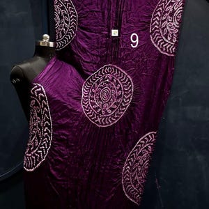 Kasumba Bandhani Work Dupatta, Tissue Pallu, Vegetable Colour, Boho Dupatta For Women Dupatta No # 9