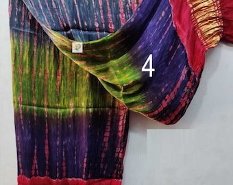 Pure Modal Silk Dupattas, With Tissue Pallu, Banjara Style, Organic Multi Colors, Natural Dyed, Skin Friendly, Dupatta for Women
