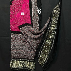 Pure Modal Silk Ajrakh Bandhej Dupatta, Hand Block Print, Handcrafted Designed Makdi Bandhani Work, Organic Colors, Silk Dupatta for Women