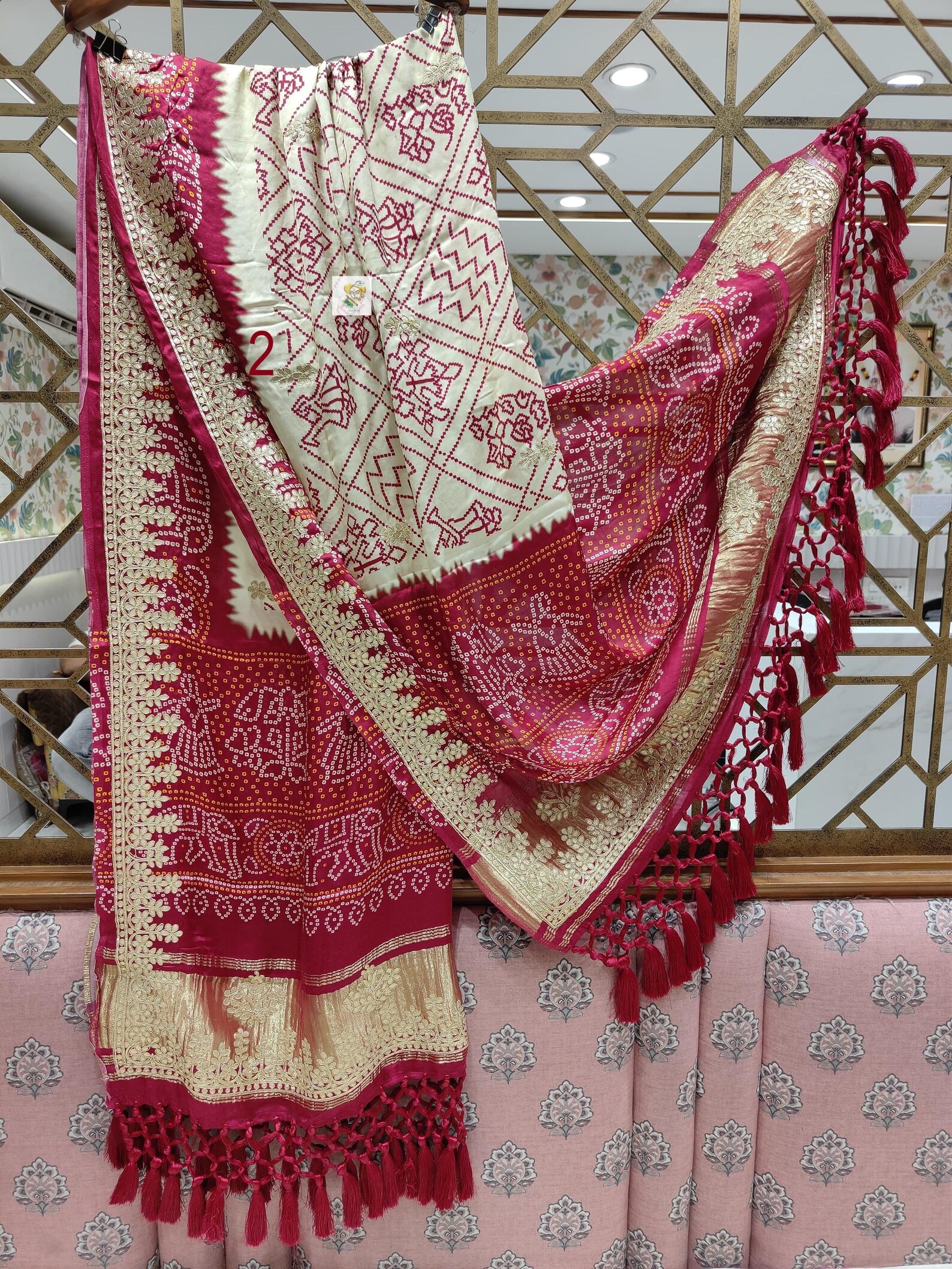 Modal Silk Patola Dupattas, With Gota Patti Work on Border,tissue Pallu ...