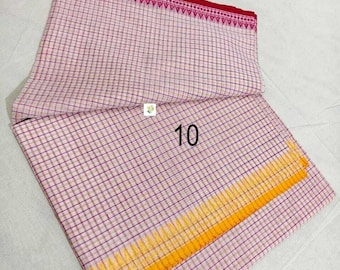 Handwoven Cotton Dhaniakhali Saree, Temple Border, Elegant Handloom Sari, Cotton Sarees For Women