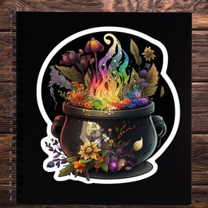 Rainbow Cauldron Waterproof Vinyl Decal Sticker