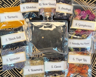 Strength and Protection Spell Jar Kit | Vitality and Warding Intention Manifestation Bottle | Witchcraft Spell for Manifesting | Unique Gift