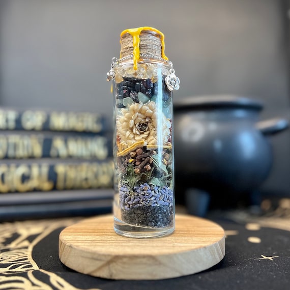 Happiness and Success Spell Jar | Intention and Manifestation Bottle | Witchcraft Spells for Manifesting