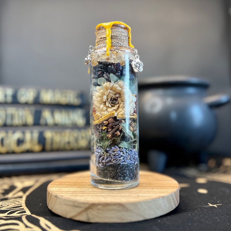 Happiness and Success Spell Jar | Intention and Manifestation Bottle | Witchcraft Spells for Manifesting image 1