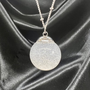 Glitter Globe Fidget Jewelry | Snow Globe Inspired Earrings and Necklace | Shiny Sensory Gift for Neurodivergent Goblin