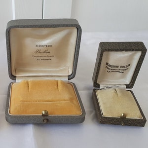 Two Antique Vintage French Jewellery boxes, Presentation for earrings, pendant