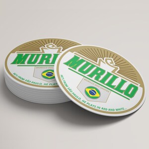 Nottingham Forest football coasters with 24/25 goalscorer Murillo inspired by Brazil colours and Nottingham chants – collectible fan merch