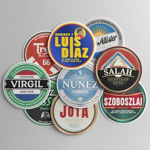 Posavasos de cerveza con el equipo de fútbol del Liverpool, temporada 24/25: el regalo perfecto para cualquier fanático del Liverpool