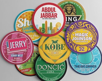 LA Lakers NBA Beer Mats Coasters Set