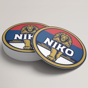 Nottingham Forest beer mat based on popular new defender Niko Milenkovic – great birthday or Christmas present for Nottingham Forest fans