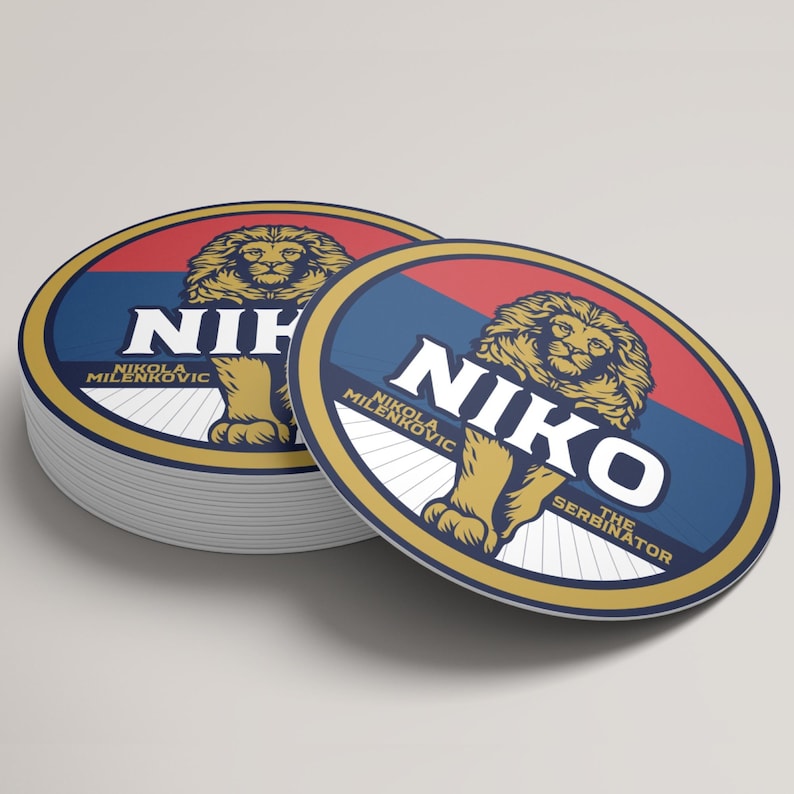 Nottingham Forest beer mat based on popular new defender Niko Milenkovic – great birthday or Christmas present for Nottingham Forest fans