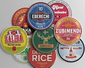 Arsenal Beer Mats Coasters Set – 25/26 Season Edition
