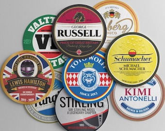 Mercedes F1 Beer Mats Coasters Set