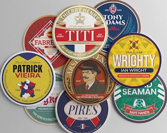 Arsenal Beer Mats Coasters Set – Legends Edition
