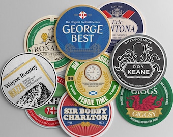 Manchester United Beer Mats Coasters Set – Legends Edition