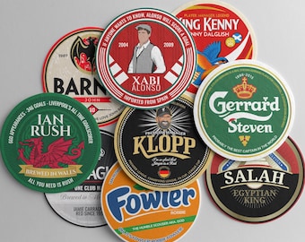 Liverpool Beer Mats Coasters Set – Legends Edition
