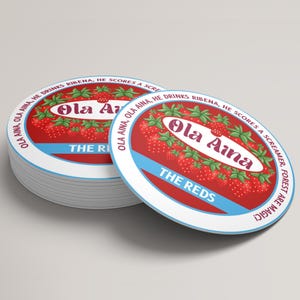 Nottingham Forest beer mat featuring Ola Aina from the 24/25 season in red and RIbena colours – ideal for football fans