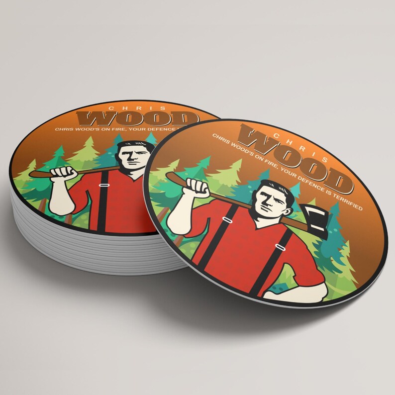 Nottingham Forest beer mat with Chris Wood design from 24/25 squad – ideal football memorabilia gift