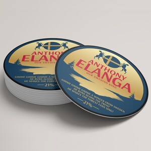 Nottingham Forest coaster with Anthony Elanga graphic artwork – part of 24/25 football beer mat collection