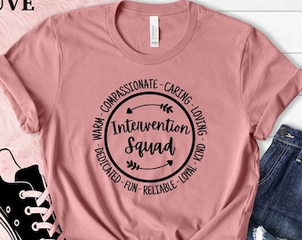 Intervention Squad Teacher Shirt: Soft Cotton Blend, Specialist Gift