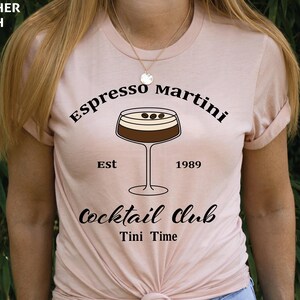 Embroidered Espresso Martini Shirt: Cocktail Lover Gift
