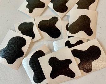 Set of 12 Cow Spot Decal Stickers
