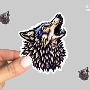 Wolf Sticker - Majestic Animal Vinyl Decal for Laptops, Water Bottles, or Gifts