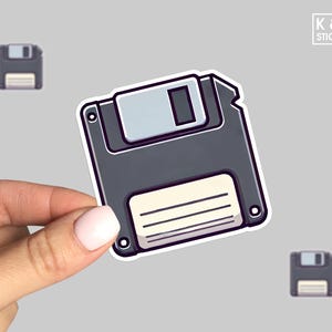 Floppy Disk Sticker | Retro 90s Computer Decal for Laptops, Cars & Water Bottles