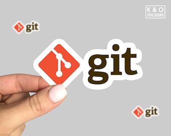 Git Sticker, Git Laptop Sticker, Git Car Sticker, Git