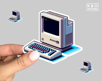 Vintage Computer Sticker, Retro Computer Sticker, 8bit Sticker - Etsy