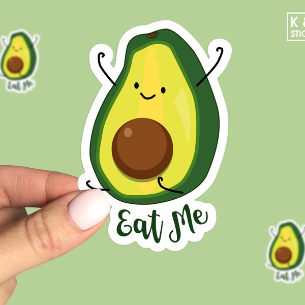 Avocado Sticker, Avocado Laptop Sticker, Avocado Car Sticker, Avocado Binder Sticker, Water bottle sticker