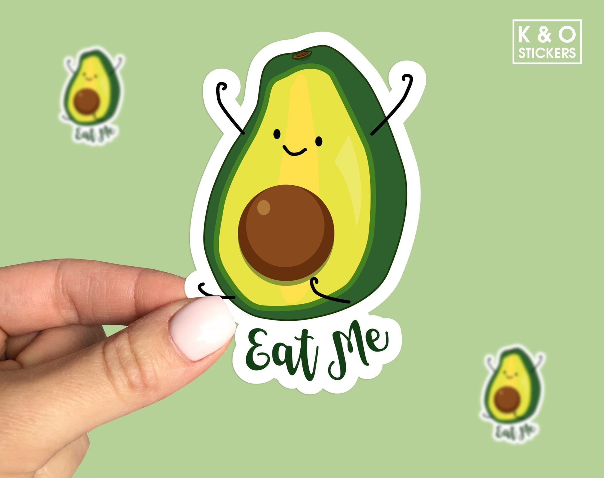 Avocado Cow Sticker for Sale by AshleyDesignz
