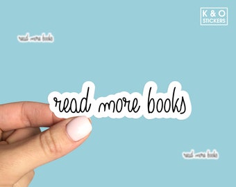 Read more books sticker, Funny stickers, Motivation Laptop decals, Book nerd stickers, Laptop Sticker