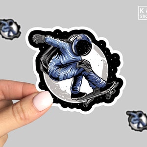 Spaceman skater sticker, Astronaut sticker, Skater sticker, Space Sticker, Laptop sticker