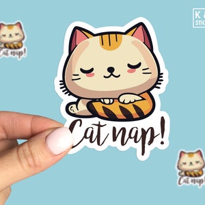 Cat nap sticker, nap sticker, i need a nap, Laptop sticker