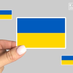 Flag of Ukraine sticker, I stand with Ukraine sticker, Support Ukraine, Free Ukraine