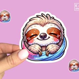 Cute Sloth Sticker – Adorable Vinyl Decal for Laptops and Journals