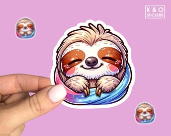 Cute Sloth Sticker – Adorable Vinyl Decal for Laptops and Journals