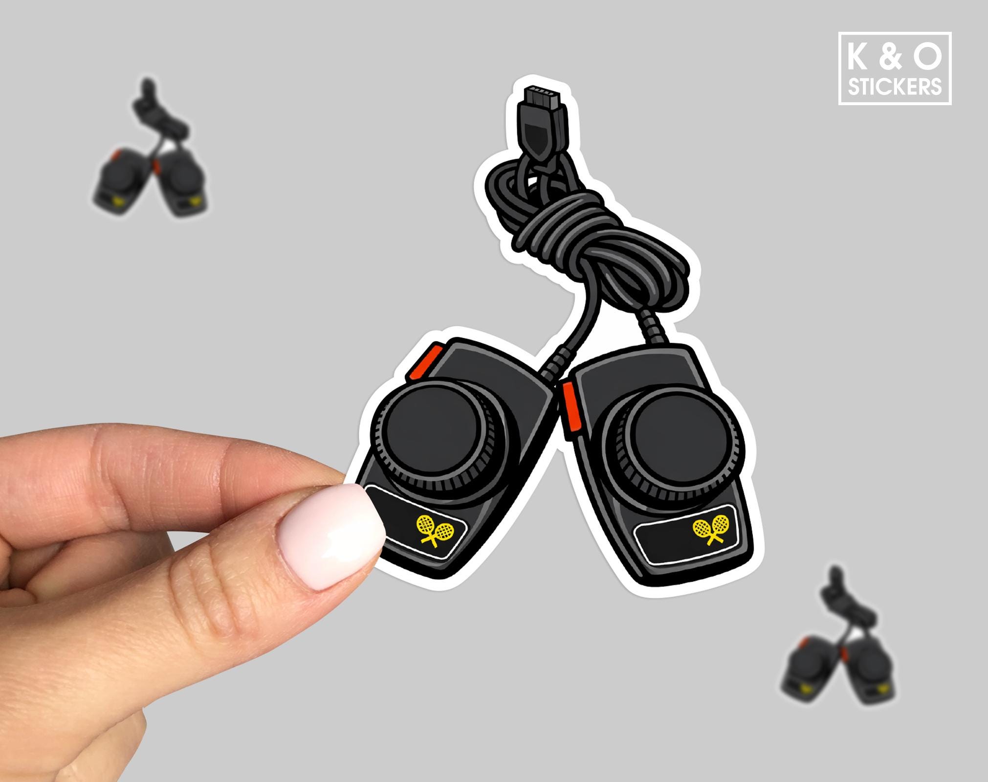 Retro Paddle Controllers Sticker – Classic Arcade Gaming Vinyl Decal ...