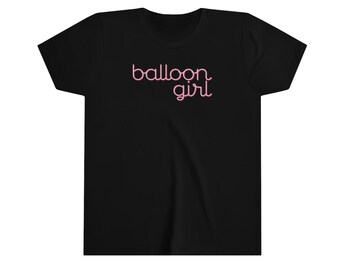 T-shirt a maniche corte da bambino - Ragazza con palloncini - Logo grande