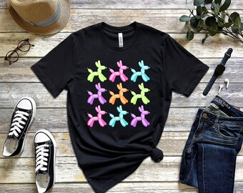 Animale con palloncino / T-shirt per adulti / Gioia / Divertimento / Donna / Ragazza / Regalo /