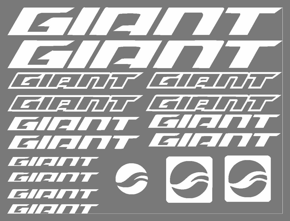 GIANT Bike Frame Sticker Set Satz Aufkleber Fahrrad Sport Mtb Etsy
