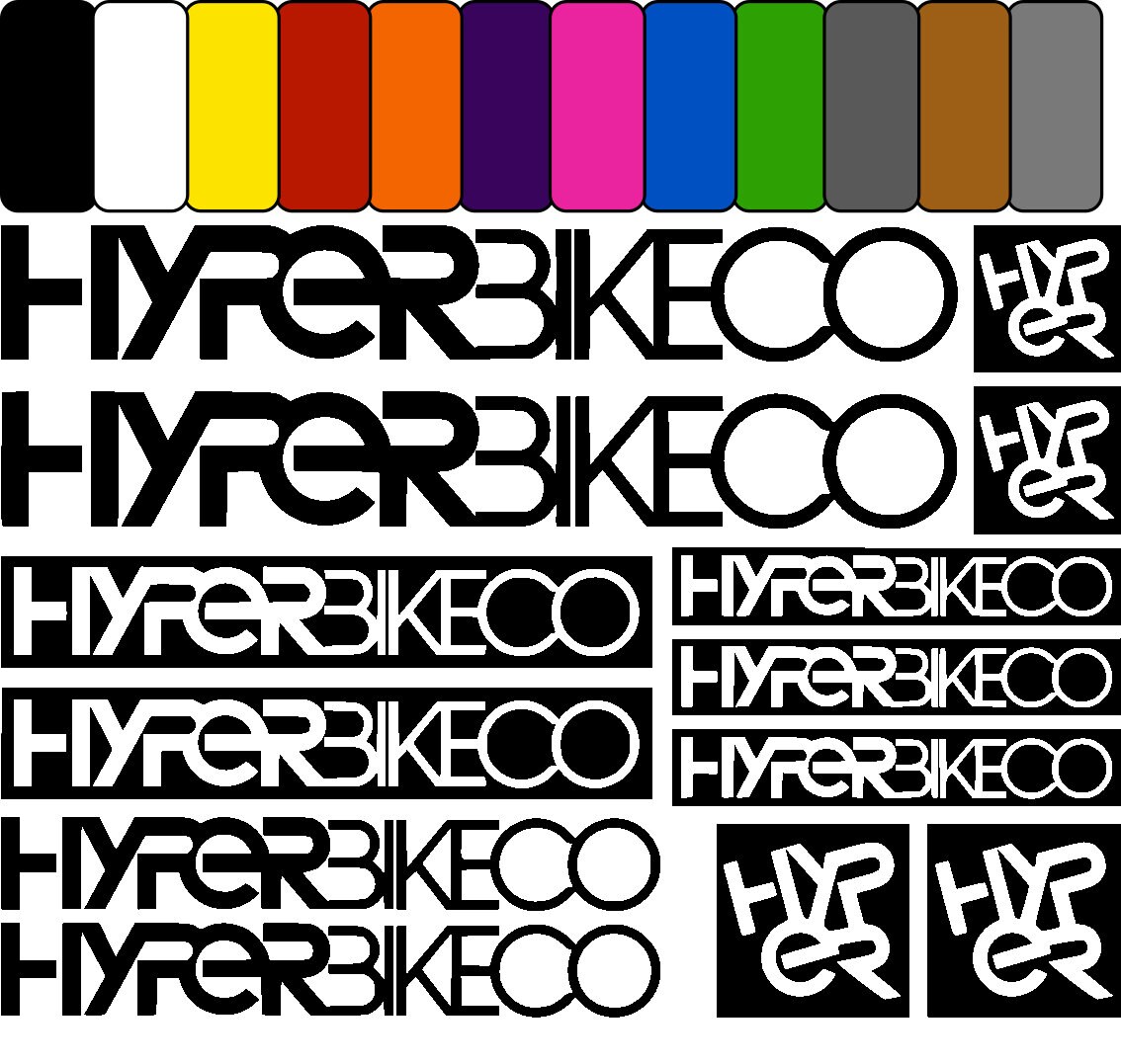 Sticker Vélo Autocollant HYPERBIKECO – Autocollant Vinyle Vélo Bicycle Ultra Résistant