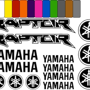 Yamaha raptor racing sticker set Satz Aufkleber sport tuning ensemble d&#39;autocollants  réglage stickers