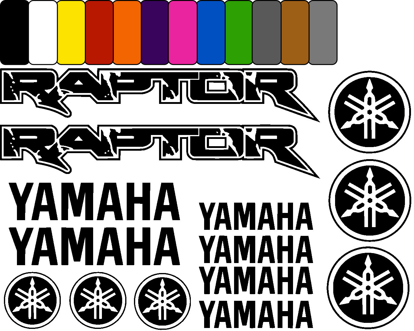Yamaha Raptor Racing Sticker Set Satz Aufkleber Sport Tuning Ensemble D ...